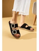 Hertas Siyah Nubuk Tokalı Terlik thumbnail 1