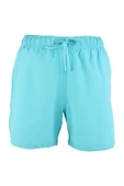 Erkek Deniz Şortu Cepli Pamuklu Polyester Su Yitici Özellik Tahriş Etmeyen Astar Turkuaz BS-224 thumbnail 3