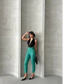 Kemerli havuç pantolon thumbnail 5