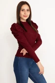 Prenses kol bluz bordo thumbnail 6