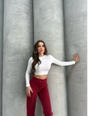 Önü cumalı ithal krep pantolon thumbnail 3