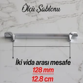 Mobilya Mutfak Dolabı Kulpları Çekmece Dolap Kapak Kulbu Kulpu Krom Renk 128 mm Metal Kulp thumbnail 3
