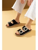 Hertas Siyah Nubuk Tokalı Terlik thumbnail 2