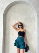 Vnlu fırfırlı etek yeşil thumbnail 5