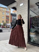 Kraş etek kahve thumbnail 1