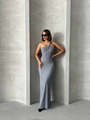 Tek omuz pliseli elbise thumbnail 1