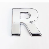 Cemax R Harfi  3,75 cm Krom Yapışkanlı thumbnail 3