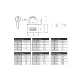 Kale 20 mm Gri Asma Kilit KD-001/10-120 thumbnail 6