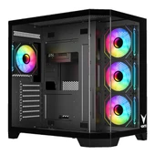 VENTO VG4204FA Panoramik Gaming Mid-Tower PC Kasası Siyah thumbnail 1