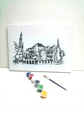 Hayal Sepeti Resimli Tuval Boyama AYASOFYA CAMİ 25x35cm - 1