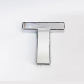 Cemax T Harfi  3,75 cm Krom Yapışkanlı thumbnail 1