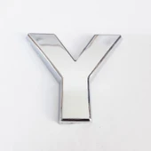 Cemax Y Harfi  3,75 cm Krom Yapışkanlı thumbnail 3