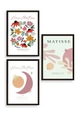 Matisse Üçlü Ahşap Çerçeveli Tablo 50 x 70 thumbnail 1