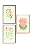 Botanik Üçlü Ahşap Çerçeveli Tablo 50 x 70 thumbnail 1