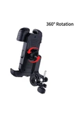 360° Derece Ayarlanabilen Gidon Bağlantılı Bisiklet Motosiklet İçin Abs 4-7.8″ İnç Telefon Tutucu thumbnail 8