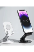 F17s  Masaüstü Telefon Tutucu Döner Tabanı Alüminyum Paslanmaz Çelik Katlanabilir thumbnail 4