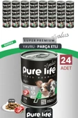 Plus 24'lü Kuzulu Yavru Puppy Köpek Konserve Chunk Parça Etli Yaş Mama 400 Gr thumbnail 1