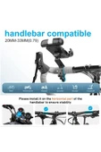 360° Derece Ayarlanabilen Gidon Bağlantılı Bisiklet Motosiklet İçin Abs 4-7.8″ İnç Telefon Tutucu thumbnail 6