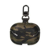 Airpods 3 (3.nesil) Çanta Kamuflaj Deri Kılıf - Haki Yeşil thumbnail 2