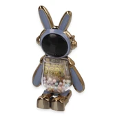 Astro Stand Tavşan Astronot - Açık Mavi thumbnail 1