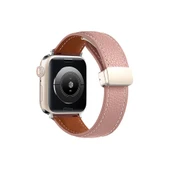 Apple Watch 42mm Kr414 Daks Deri Kordon - Pembe thumbnail 1