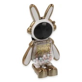 Astro Stand Tavşan Astronot - Beyaz thumbnail 2