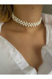 Inci Tasarım Choker Kolye/inci Kolye - 2