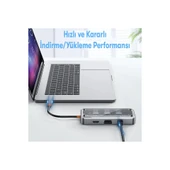 Dönüştürücü 10in1 Hub Sw10v - Gri thumbnail 3