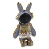 Astro Stand Tavşan Astronot - Açık Mavi thumbnail 2