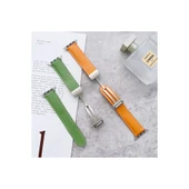 Apple Watch 38mm Kr414 Daks Deri Kordon - Pembe thumbnail 4