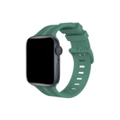 Apple Watch 38mm Kr408 Çizgili Silikon Kordon - Yeşil thumbnail 1