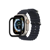 Apple Watch Ultra 49mm Alüminyum Kasa Cam Ekran Koruyucu - Siyah thumbnail 1
