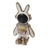 Astro Stand Tavşan Astronot - Beyaz thumbnail 1