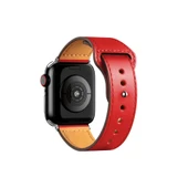 Apple Watch 42mm Kr415 Luaz Deri Kordon - Kırmızı thumbnail 1
