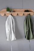 HMC DECOR Duvar Elbise Askılığı 90 Cm Atlantik Çam thumbnail 1