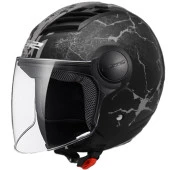 LS2 AIRFLOW SNAKE MAT SİYAH-TITANIUM KASK M - 1