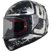 LS2 RAPID SPY MAT SİYAH-BEYAZ KASK S - 1