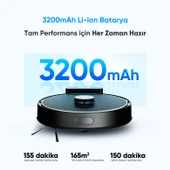 Şımart katya P Akıllı Robot Süpürge Kıl Kesici Bıçaklı Ana Fırça 8000Pa Emiş Gücü thumbnail 4