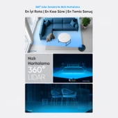 Şımart katya P Akıllı Robot Süpürge Kıl Kesici Bıçaklı Ana Fırça 8000Pa Emiş Gücü thumbnail 8