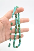 Murty99 Halil Usta İmzalı Fıçı Model İri Boy Turkuaz Yeşil Sıkma Kehribar Tesbih thumbnail 5