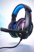 HP DHE-8010 Işıklı Mikrofonlu Gaming Oyuncu Kulaklık thumbnail 1