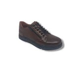 Modesa 165 Erkek Kahve Bağcıklı Fermuarlı Hakiki Deri Kauçuk Taban Ayakkabı thumbnail 4