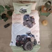 Clasy Ranforce Tek Kişilik Yorgan Seti Off Road Bej thumbnail 2