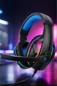 HP DHE-8010 Işıklı Mikrofonlu Gaming Oyuncu Kulaklık thumbnail 5