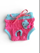 Teddie Dişi Köpek Regl Külotu | Köpek Donu | Köpek İç Çamaşırı | Ayarlanabilir Bağcıklı | Küçük Irklar İçin thumbnail 2