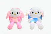 Periboia Işıklı Peluş Oynar Kulaklı My Melody ve Cinnamoroll Sırt Çantası thumbnail 2