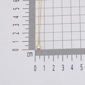 Tek Taşlı Sarı Altın Kolye thumbnail 6