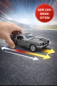 Çek Bırak 1967 Shelby GT500 Gri Metal Oyuncak Araba – Kapıları Açılan Klasik Model 13 cm thumbnail 5