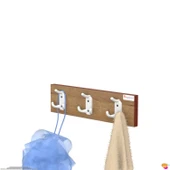 Modilayn ARI 9 Kancalı Banyo Askısı 3'lü Set 36,4x9,6cm Şık Tasarım Ekstra Düzen ve Yer Tasarrufu thumbnail 7