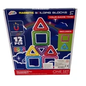Manyetik Bloklar 12 Parça Eğitici ve Yaratıcı Yapı Seti thumbnail 4
